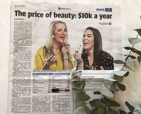 The Price of Beauty The West Weekend The price of beauty: $10k a year - The Weekend West, 18th August 2018 - 9